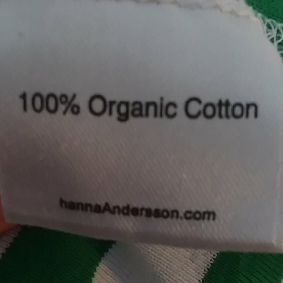 5 for $20! Hanna Andersson 90cm Green Red Striped PJ top - Picture 5 of 6